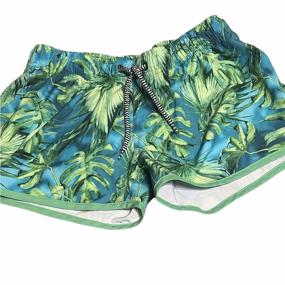 Franks Pants - Tropical Leaf Print Women's Athletic Shorts size Small